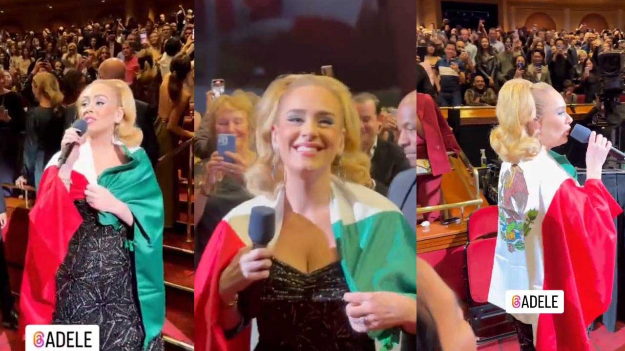 Adele sorprende con bandera de México en pleno concierto Periódico El